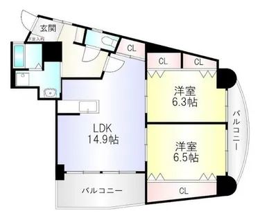フェルト716【7階】の間取り