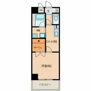 カーサビアンカ黒川【5階】の間取り