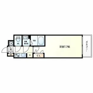 S-RESIDENCE難波大国町domina【5階】の間取り