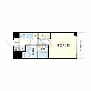 ラクラス新大阪【5階】の間取り
