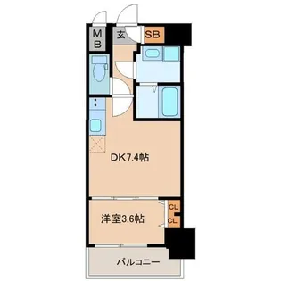 スプランディッド江坂III【9階】の間取り