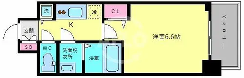 アドバンス大阪バレンシア【5階】の間取り