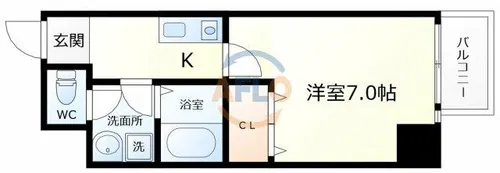 TOYOTOMI STAY Premium梅田西Ⅱ【3階】の間取り