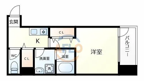 TOYOTOMI STAY Premium梅田西Ⅱ【8階】の間取り