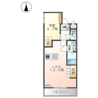ハルコート箕面【2階】の間取り