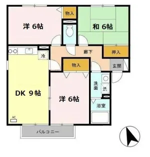 ヴィラウィッシュ【B201号室】の間取り