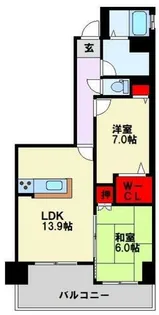 ルワージュ八幡駅前Ⅱ【8階】の間取り