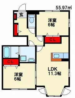 カサブローテ【1階】の間取り