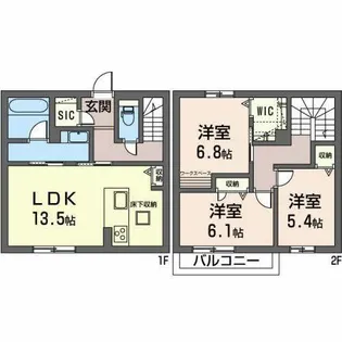 プリムヴェール【0103号室】の間取り