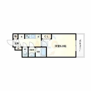 プレサンスドームシティ【6階】の間取り