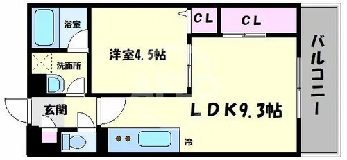 KTIレジデンス阿倍野【2階】の間取り