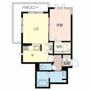 プレミアス三左衛門【203号室】の間取り