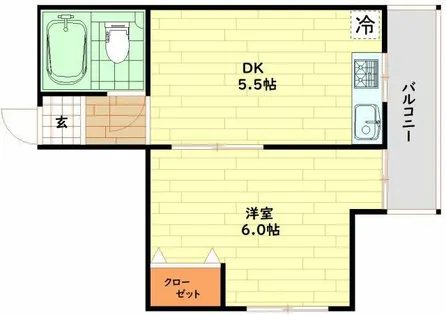メゾンユタカファイブ【6階】の間取り