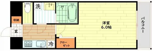 エスリード大阪デュアルゲート【2階】の間取り