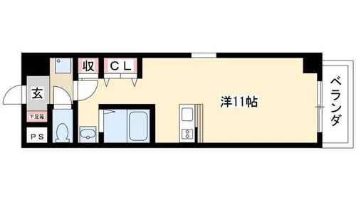 エルミタージュ名駅西【7階】の間取り