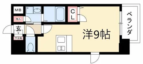 プレサンス名古屋STATIONビーフレックス【901号室】の間取り