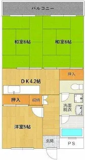 エステマール弥刀【5階】の間取り