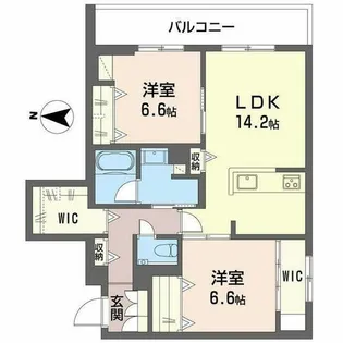 フォレストIII【0201号室】の間取り
