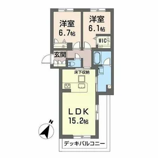 シャーメゾン プリンスコート【1階】の間取り