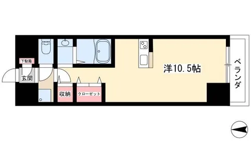 エルミタージュ名駅西【703号室】の間取り
