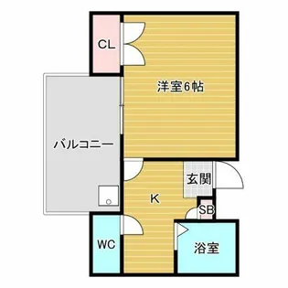 サンハイツ豊中【5階】の間取り