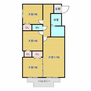 プリムール【6階】の間取り