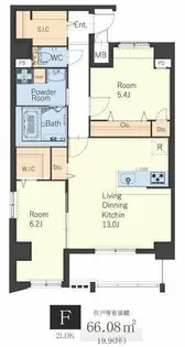 ヴィッラ アプリーレ 西新南【9階】の間取り