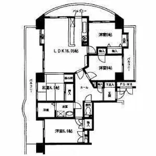 グランツリー室見【3階】の間取り