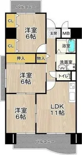 エヌズ【9階】の間取り