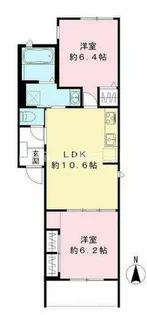 アンジュー四天王寺【3階】の間取り