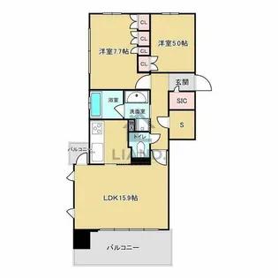 MJR赤坂けやき通り【201号室】の間取り