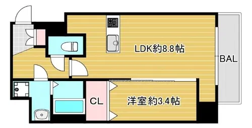 ArtizA南船場【13階】の間取り