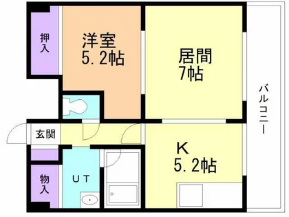 H.YamajiBuill【602号室】の間取り