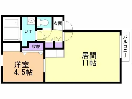 デリス・メゾン輪西【301号室】の間取り