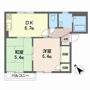 ライブハイツ【2階】の間取り