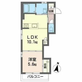 グランド・セゾンA【2階】の間取り