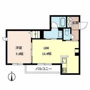 シャーメゾン 美登【0201号室】の間取り