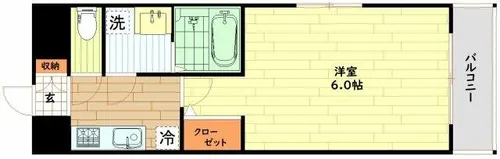 エスリードレジデンス大阪ウエストコート【5階】の間取り