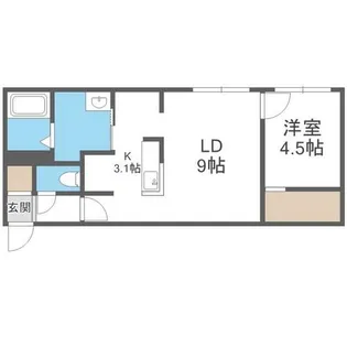 オレオール南平岸【4階】の間取り