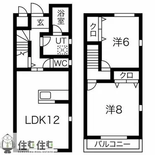 スマイルM&E東館【E-6号室】の間取り