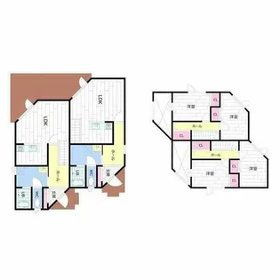 北海道石狩市花川北二条6丁目【テラスハウス】の間取り