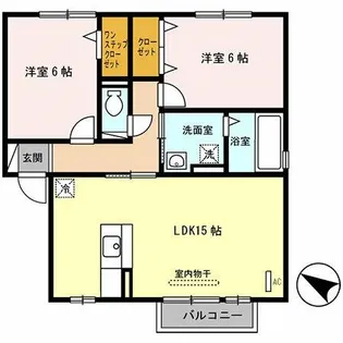 サンハイム常吉【101号室】の間取り