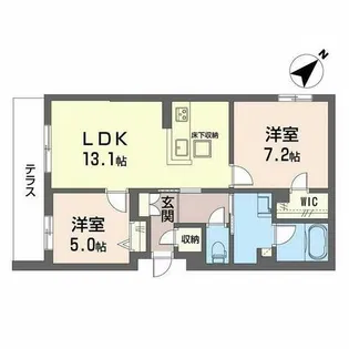 シャーメゾン ペイ ドゥ レーヴ【0103号室】の間取り