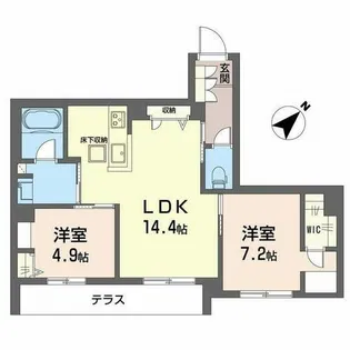 シャーメゾン ペイ ドゥ レーヴ【0101号室】の間取り