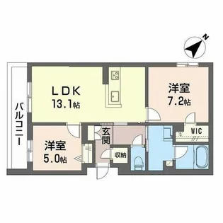 シャーメゾン ペイ ドゥ レーヴ【0203号室】の間取り