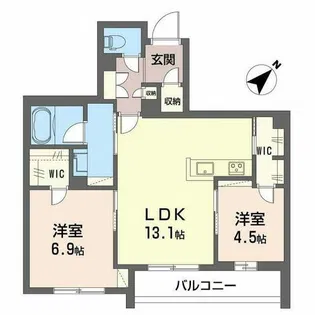 シャーメゾン ペイ ドゥ レーヴ【0307号室】の間取り