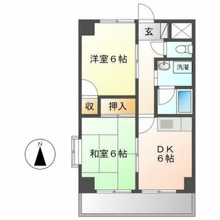 サンモールタナカ【1階】の間取り