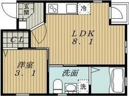 ディアマンテ八田【1階】の間取り