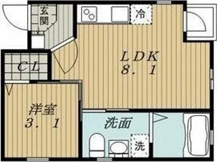 ディアマンテ八田【1階】の間取り