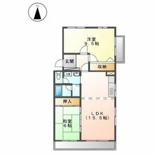 メゾンぷちすばる【4A号室】の間取り